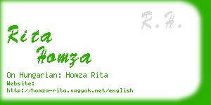 rita homza business card